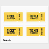 Ticket to heaven rechthoekige sticker (Vel)