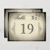  ticket Trouwtafel nummers Briefkaart (Voorkant / Achterkant)