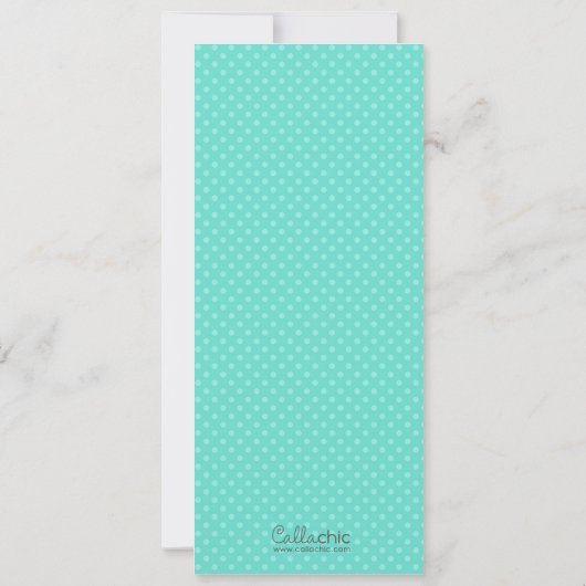 Ticket Uitnodiging (Turquoise) Foto -Bioscoop/Thea (Achterkant)