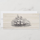 Ticket-uitnodiging voor Nautical Whale Engagement  Kaart (Achterkant)