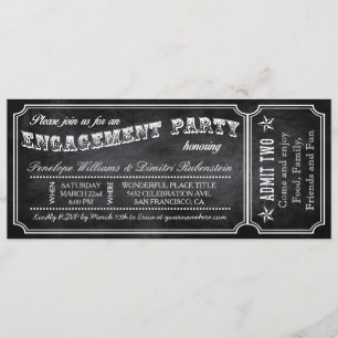  Ticket-uitnodigingen van de Engagement Party Kaart
