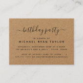 Ticket van de Britse Kraft Birthday Party (Voorkant)