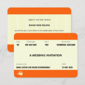 Ticket van trein geïnspireerd | LGBTQ+ Weddenschap Kaart (Voorkant / Achterkant)