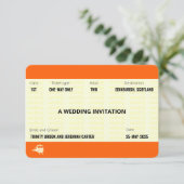 Ticket van trein geïnspireerd | Weddenschap Kaart (Staand voorkant)