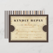 Ticket vintage RSVP (Devant / Derrière)