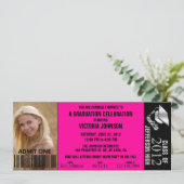 Ticket voor  Afstuderen-toelating Uitnodigen Kaart (Staand voorkant)