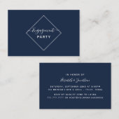 Ticket voor Blue & White Diamond Engagement Party (Voorkant / Achterkant)