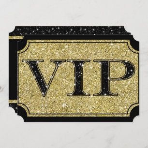 Ticket voor evenementen van Black & Gold Glitter G Kaart