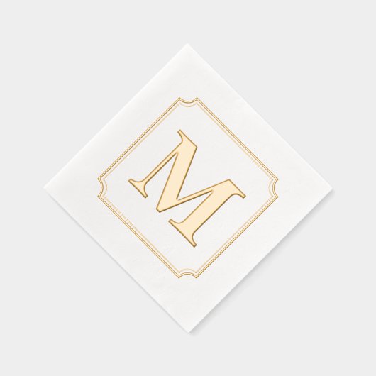 ticketgrensmonogram folie servetten (Rechts)