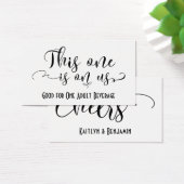 Tickets de boisson en typographie noire avec coule (Bureau)