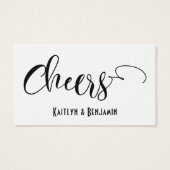 Tickets de boisson en typographie noire avec coule (Dos)