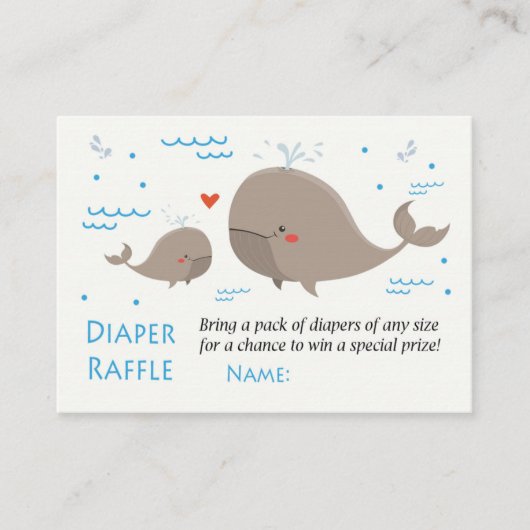 Tickets de raffle de la couche baleine (Devant)