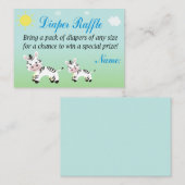 Tickets de raffle Zebra Diaper (Devant / Derrière)