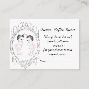 Tickets met een tweelingmeisje, taper informatiekaartje