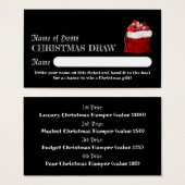 Tickets père Noël Sack, Christmas Party Raffle (Devant & derrière)