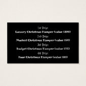 Tickets père Noël Sack, Christmas Party Raffle (Dos)