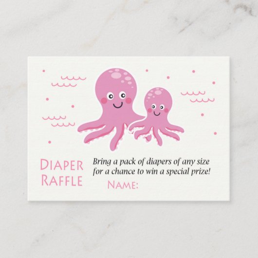 Tickets Raffle Pink Octopus (Devant)