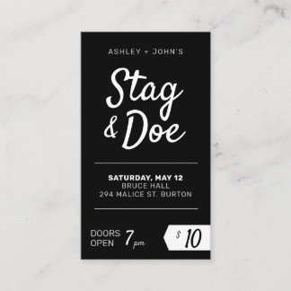 Tickets Stag and Doe modernes classiques de la fêt
