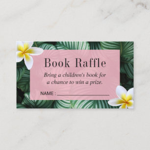 Tickets van het Tropisch Baby shower Book Raffle Informatiekaartje