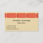 Tickets Visitekaartje (Voorkant)