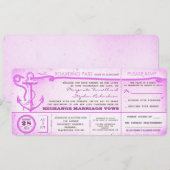 tickets voor bruiloft met RSVP Kaart (Voorkant / Achterkant)