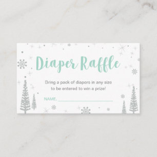 Tickets voor luidere Raffle WinterBaby shower, j Informatiekaartje