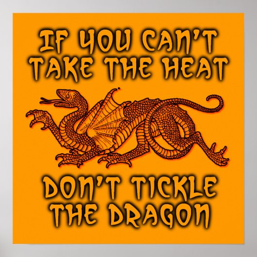Tickle The Dragon Funny Poster Humor (Devant)
