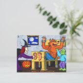 Ticklish Halloween Werewolf Briefkaart (Staand voorkant)