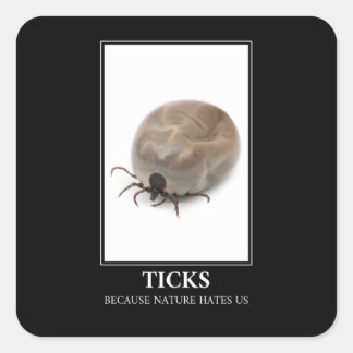 Ticks omdat Natuur ons haat - parasietenvun Vierkante Sticker