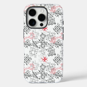 tictactoe patroon.BW iPhone 16 Pro Hoesje