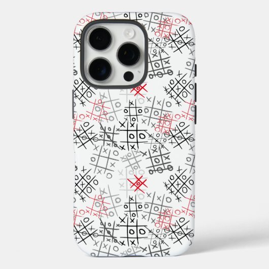 tictactoe patroon.BW Case-Mate iPhone Case (Achterkant)