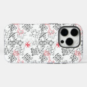 tictactoe patroon.BW Case-Mate iPhone Case (Achterkant (horizontaal))