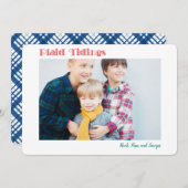 Tidages simples préposés 1 ou 2 Carte de vacances  (Devant / Derrière)