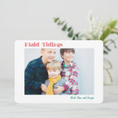 Tidages simples préposés 1 ou 2 Carte de vacances  (Debout devant)