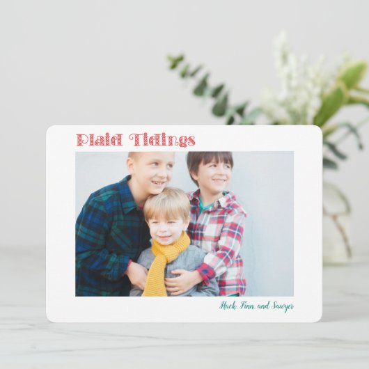 Tidages simples préposés 1 ou 2 Carte de vacances  (Debout devant)