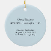 Tidal Basin Cherry Trees Ornament (Achterkant)