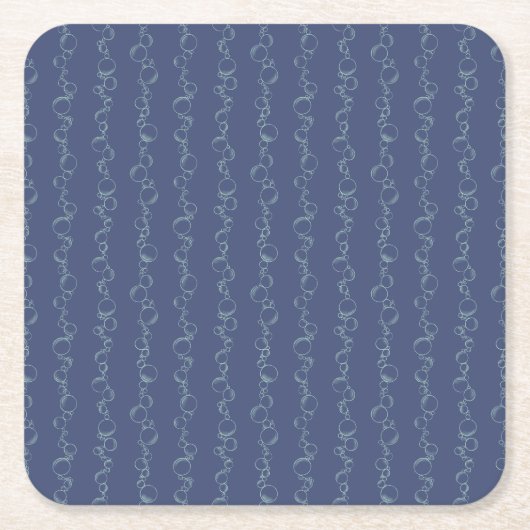 Tidal Bubble Trals Vierkante Kartonnen Onderzetter (Voorkant)