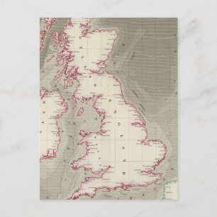 Tidal Chart British Zeeen Briefkaart