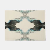 Tidal Echoes — Abstract Fluid Ink Pattern Deurmat (Voorkant)