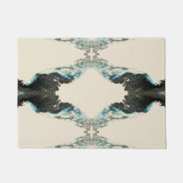 Tidal Echoes — Abstract Fluid Ink Pattern Deurmat