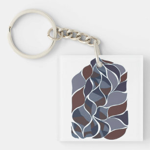 Tidal Echoes – Abstracte Aardetone Kunst T-shirt Sleutelhanger