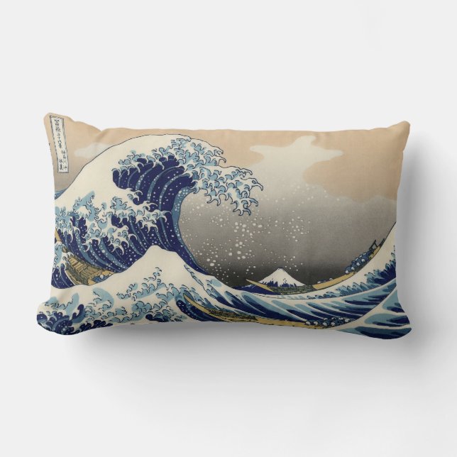Tidal Wave van Kanagawa -Oriental Art Kussen (Voorkant)