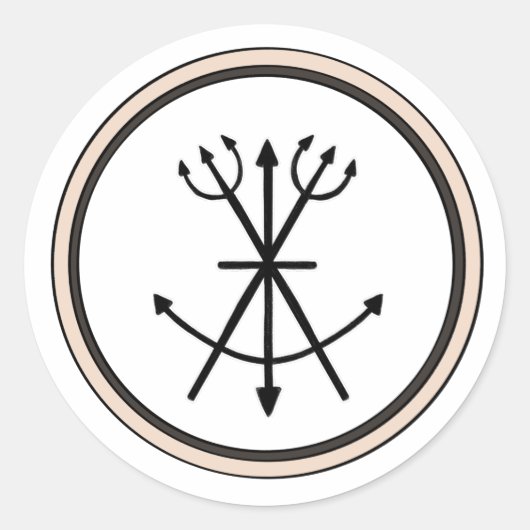 Tidents, Spears and Harpoons Ronde Sticker (Voorkant)