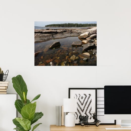 Tidepool in Wonderland in het nationaal park Acadi Poster (Thuiskantoor)