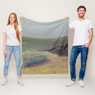 Tide's Rolling In - Boat op de kust Fleece Deken