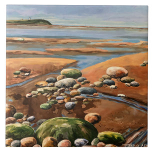 Tides Uit zee strand Ocean scene Tegeltje