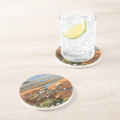 Tides Uit zee strand Ocean scene Zandsteen Onderzetter (Zijkant)