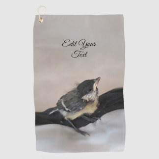 Tidi mijn vogel de Parus Major Golfhanddoek