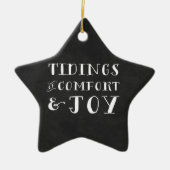 Tidings of Comfort and Joy kerstversiering Keramisch Ornament (Voorkant)