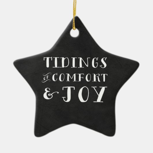 Tidings of Comfort and Joy kerstversiering Keramisch Ornament (Voorkant)